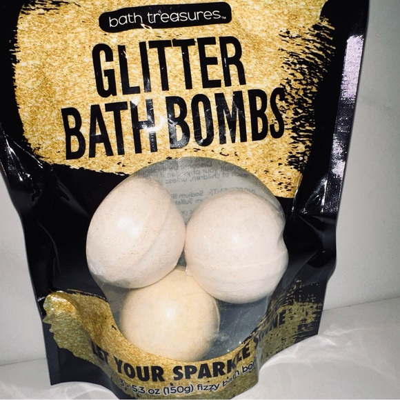 Glitter bath bombs! 3, 5.3 oz glitter bath bombs new in bag - Picture 2 of 4